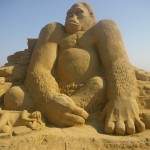 Кинг Конг - пясъчни скулптури